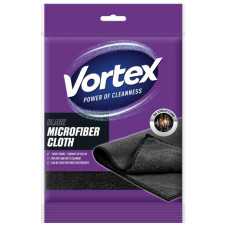 Серветка з мікрофібри чорна Vortex Black Microfiber Cloth, 30×50 см, 1шт